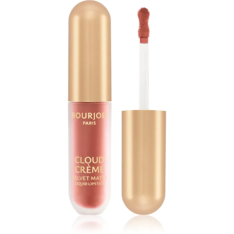 Bourjois Cloud Crème Velvet Matte υπερ ματ υγρό κραγιόν απόχρωση 06 Passion Peach 3.1 ml