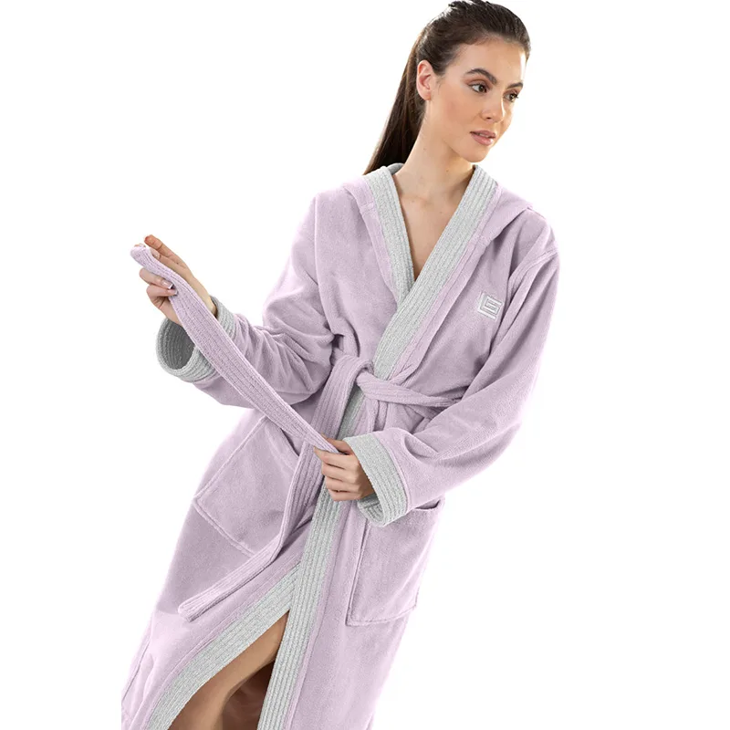 Μπουρνούζι Με Κουκούλα Guy Laroche Monogram Lilac