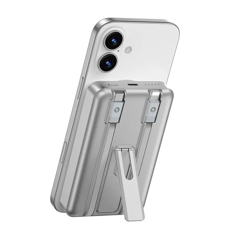 WiWU Magnetic MagSafe Elite Multi PowerBank 10000mAh Silver (P056)
