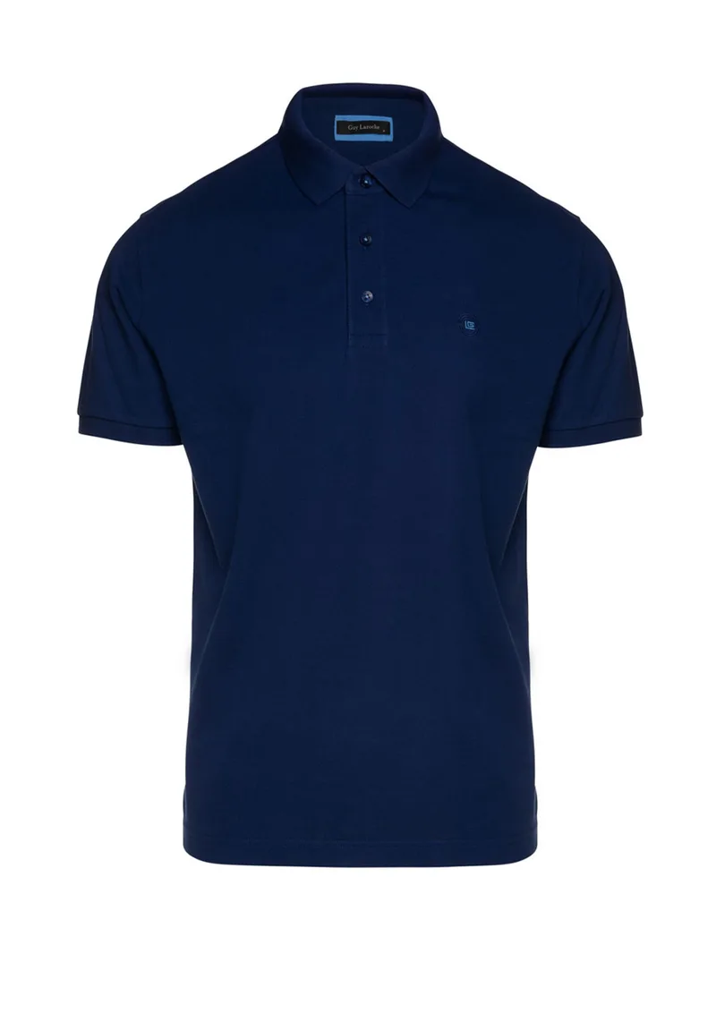 Guy Laroche Polo Μπλούζα της σειράς Pima Cotton σε κανονική γραμμή - GL2119090 24 Blue