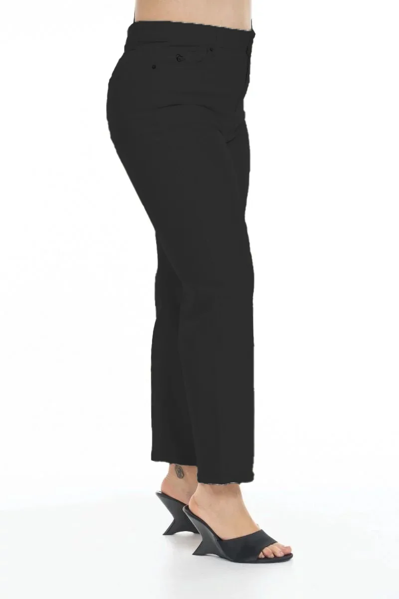 Παντελόνι jean plus size ίσια γραμμή σε μαύρο χρώμα