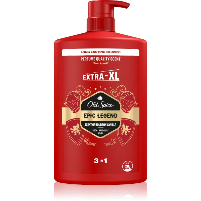 Old Spice Epic Legend τζελ για ντους για πρόσωπο, σώμα και μαλλιά για άντρες 1000 ml