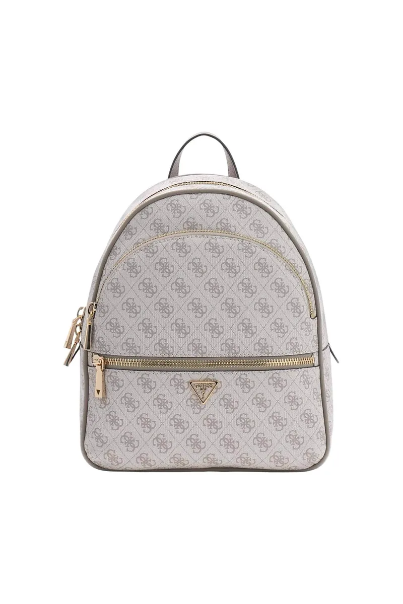 Guess γυναικείο σακίδιο πλάτης με all-over logo print "Manhattan II" - HWSG7118330 Μπεζ