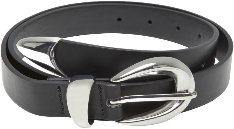 Chunky Buckle Loop Synthetic Leather Belt Urban Classics TB7211-02499 black/silver