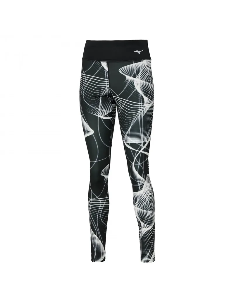 Mizuno Running Γυναικείο Μακρύ Κολάν Ψηλόμεσο Μαύρο J2GB270309