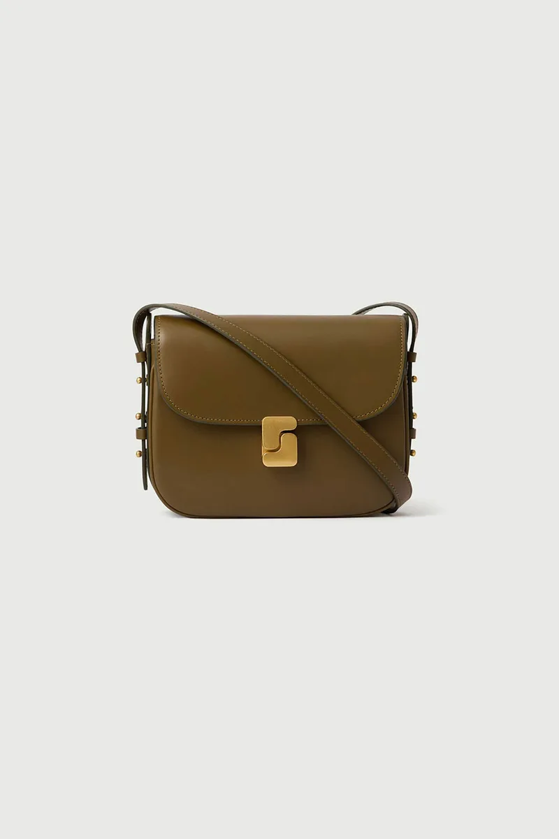 Soeur γυναικεία δερμάτινη τσάντα ώμου/crossbody "Bellissima Mini" - SEM1615BELLIMIN Λαδί