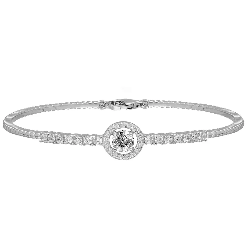 Βραχιόλι με Moissanite Diamonds από Ασήμι VR2032