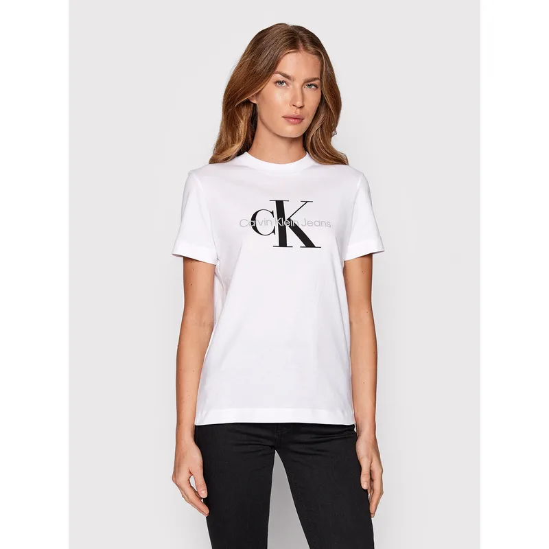 Calvin Klein Jeans T-Shirt J20J219142 Λευκό Regular Fit