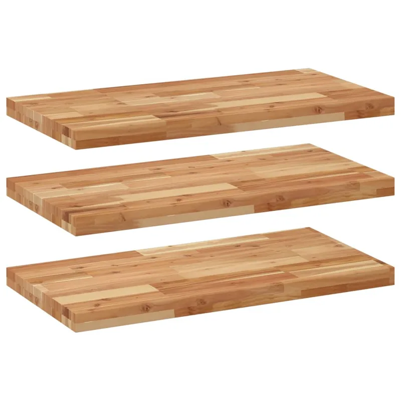 vidaXL Ράφια Κρεμαστά 3 Τεμ. 100x40x4εκ. Φινίρισμα Λαδιού Μασίφ Ακακία