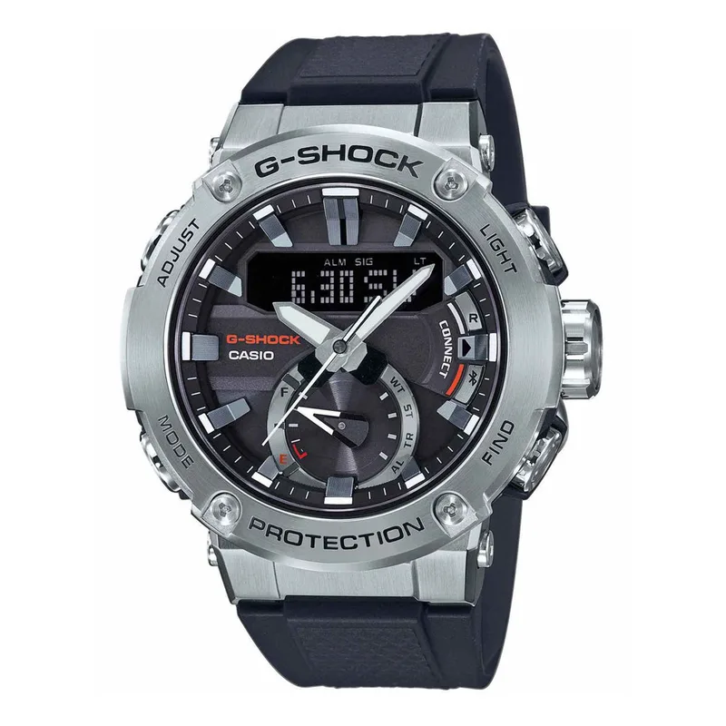 CASIO G-SHOCK Solar Chronograph Black Rubber Strap GST-B200-1AER