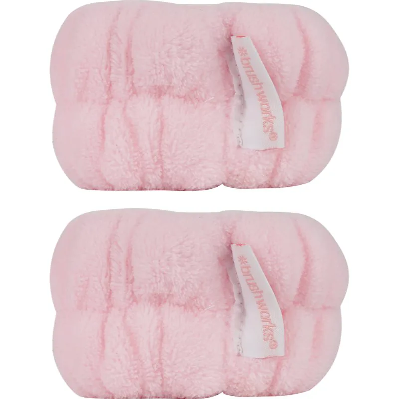 Brushworks Microfibre Wrist Wash Bands βραχιολάκια καρπών για το πλύσιμο του προσώπου από μικροΐνες 2 τμχ