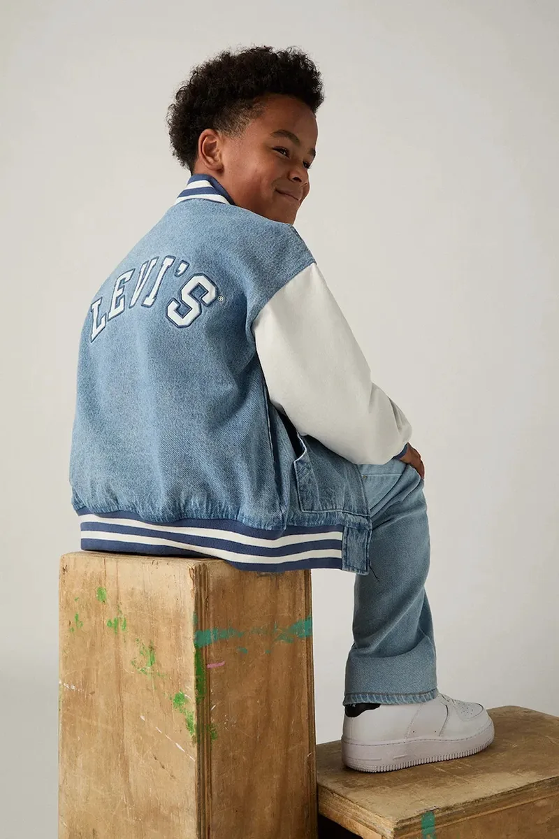 Παιδικό τζιν μπουφάν Levi's DENIM BOMBER JACKET