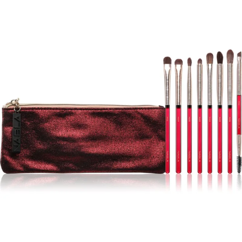 NABLA Cosmetics Ruby σετ με πινέλα μακιγιάζ ματιών με θήκη