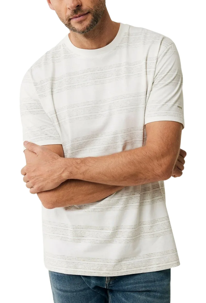 Μπλούζα Κοντομάνικη Mexx Striped T-Shirt MF007806151M-Off White Ανδρικό