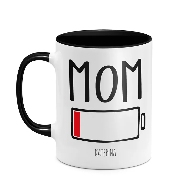 Mom Battery - Κούπα - Μαύρο - Απλή