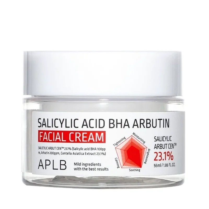 APLB Salicylic Acid BHA Arbutin Facial Cream - Ενυδατική κρέμα για καθαρή, ομοιόμορφη επιδερμίδα 55ml