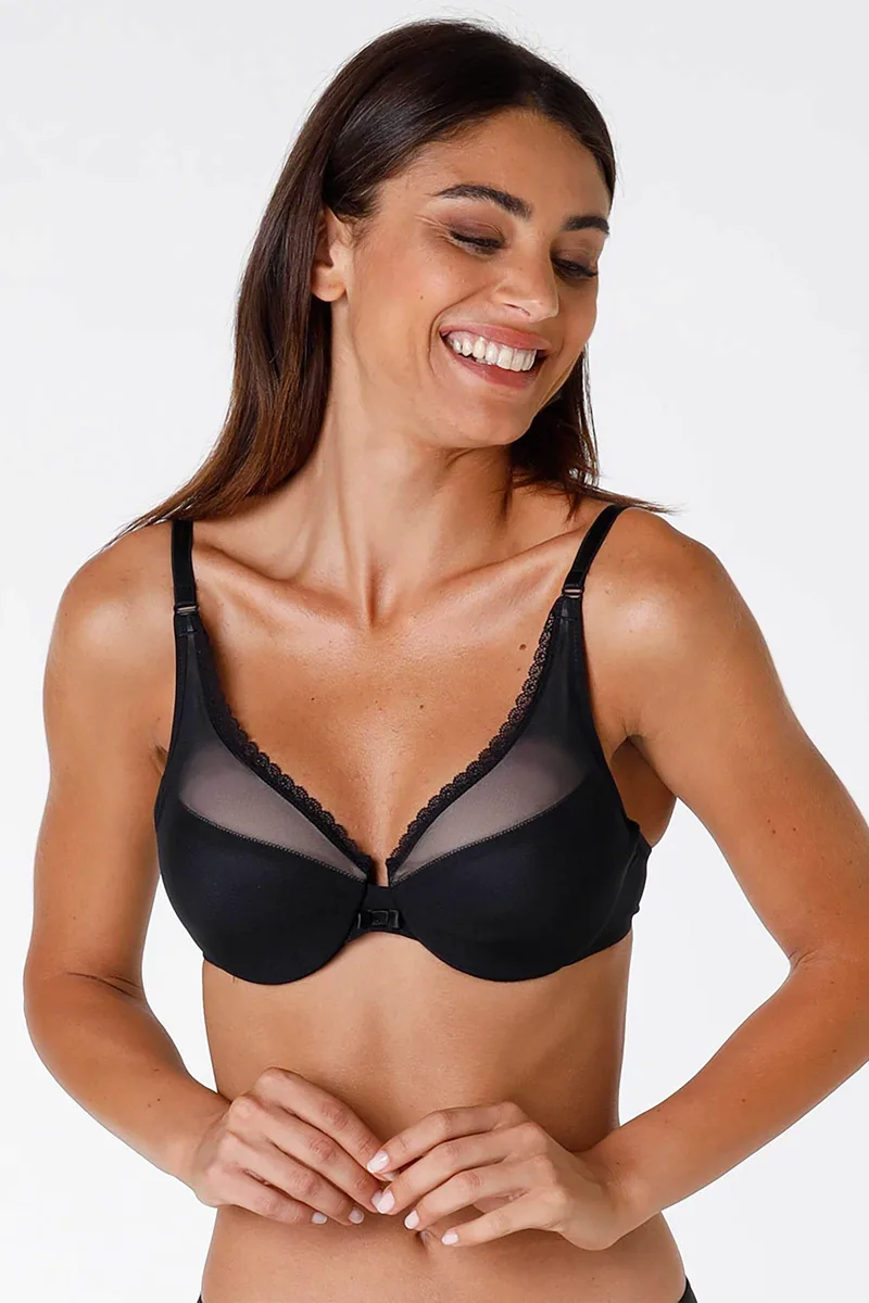 Lovable γυναικείο σουτιέν "Tonic Lift Lace and Tulle" Cup Ε - LOV-L4106E Μαύρο