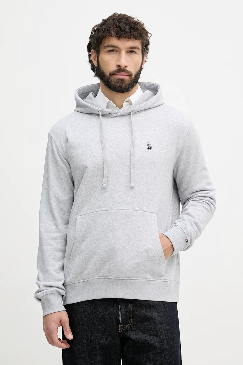 U.S. Polo Assn. μπλούζα με κουκούλα ανδρική με βαμβάκι DHM LB