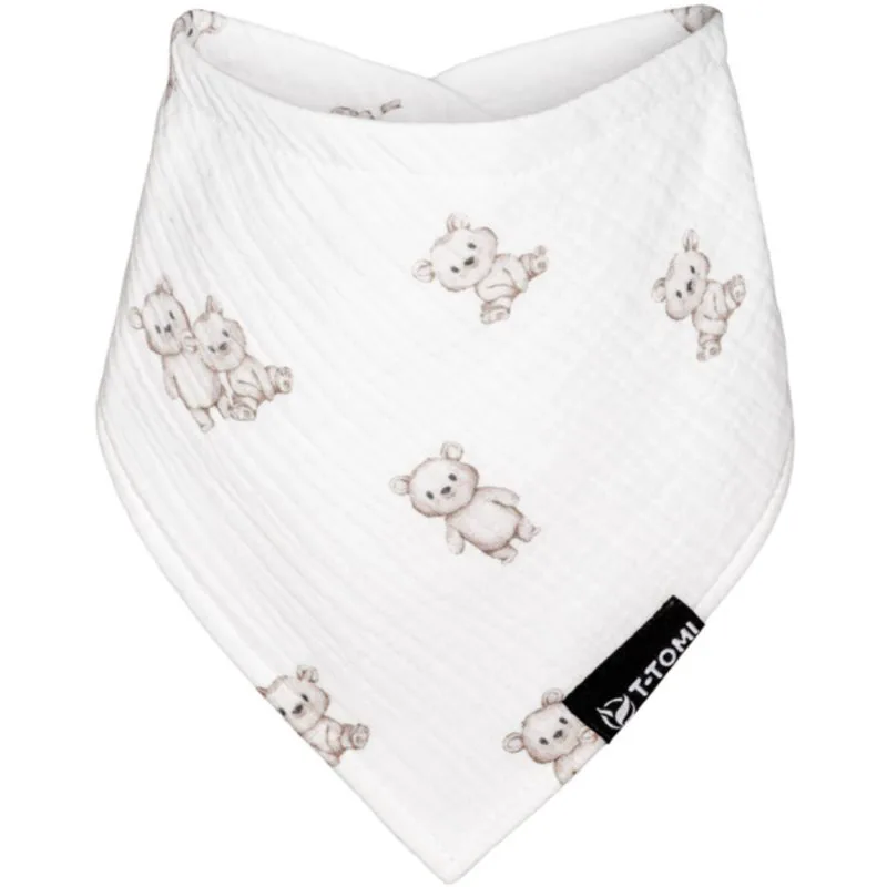 T-TOMI Muslin Bib Teddy σαλιάρα 30 x 45 cm 1 τμχ