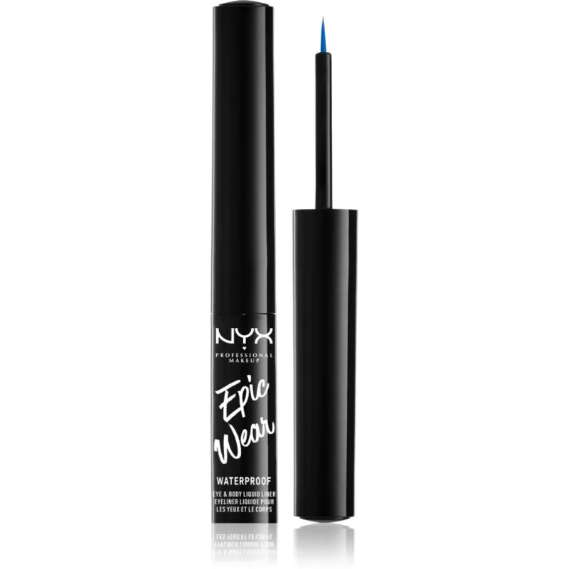 NYX Professional Makeup Epic Wear Liquid Liner Υγρό λάινερ ματιών με μεταλλικό ματ αποτέλεσμα απόχρωση 05 Sapphire 3.5 ml