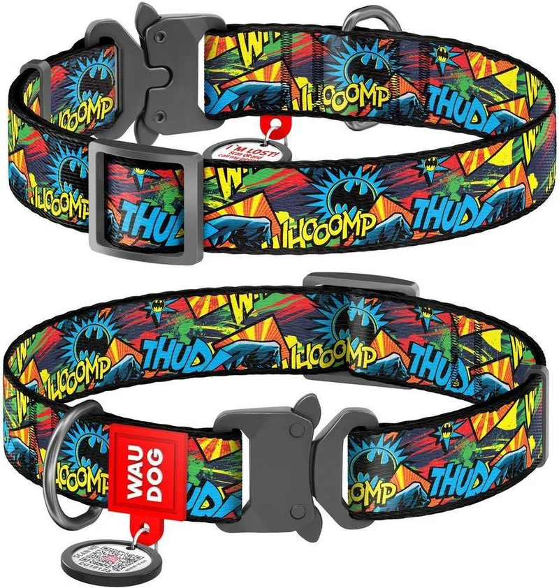 ΠΕΡΙΛΑΙΜΙΟ WAUDOG BATMAN BRIGHT METAL FASTEX (20MM / 24-40CM)