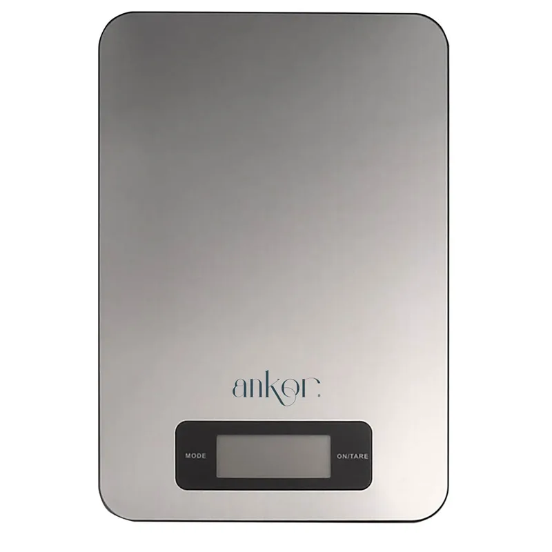 Ζυγαριά Ηλεκτρονική 5Kg Inox 15x22x1.3cm ANKOR
