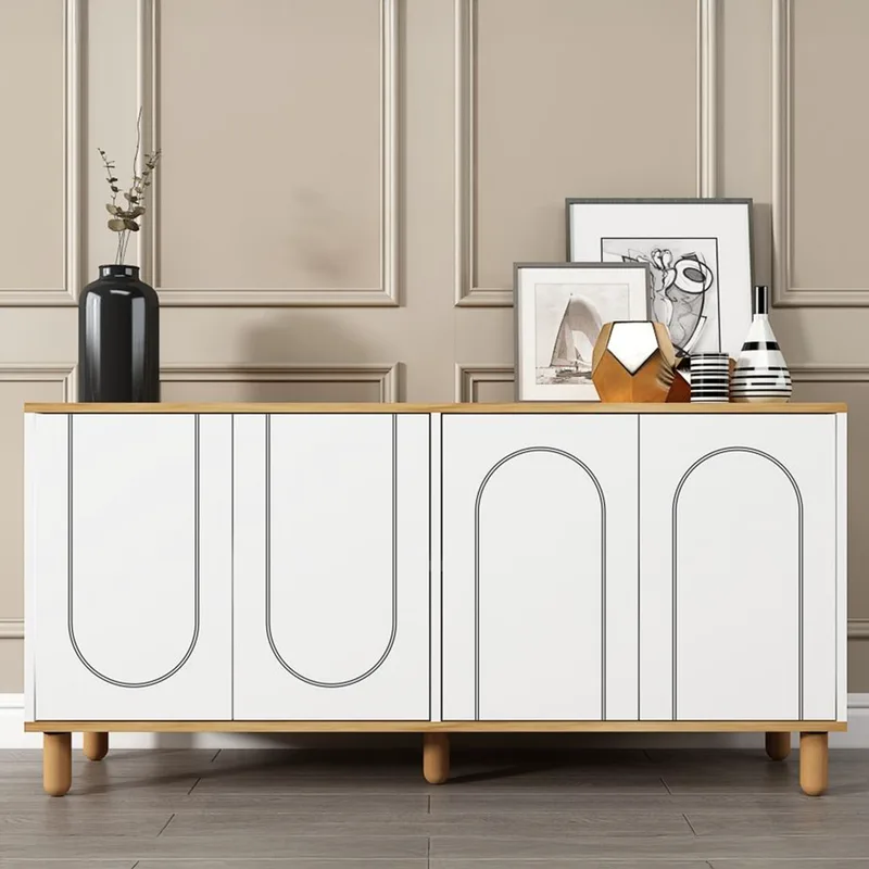 Κονσόλα Ravone - Sapphire Oak, White 327Ods1354 (150x73x36 cm)