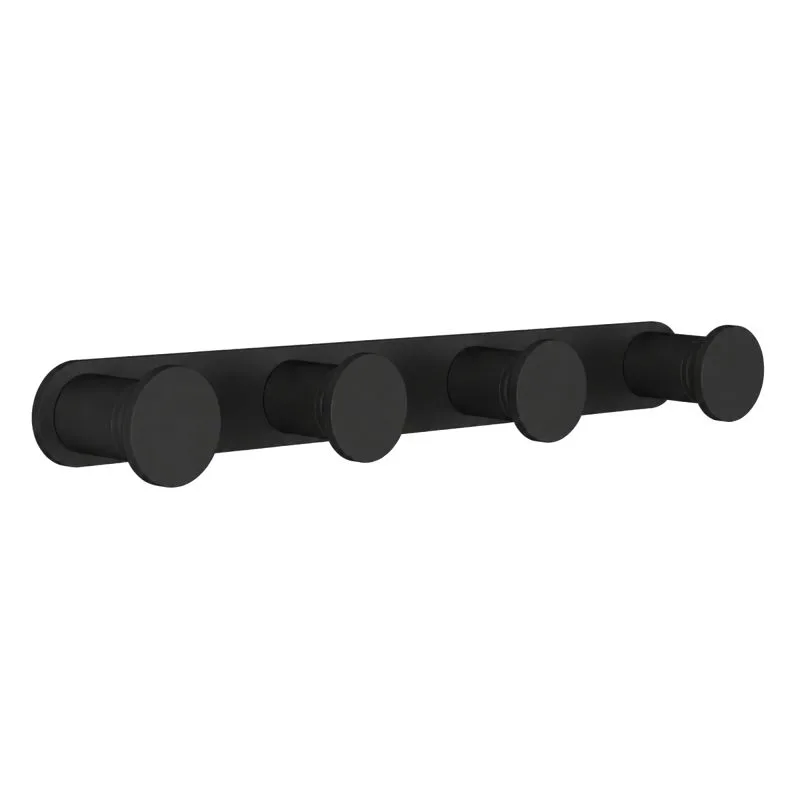 Άγκιστρο Τετραπλό - Matt Black, Pam & Co, W24 x D3,5 x H2,5 (cm), 72-403