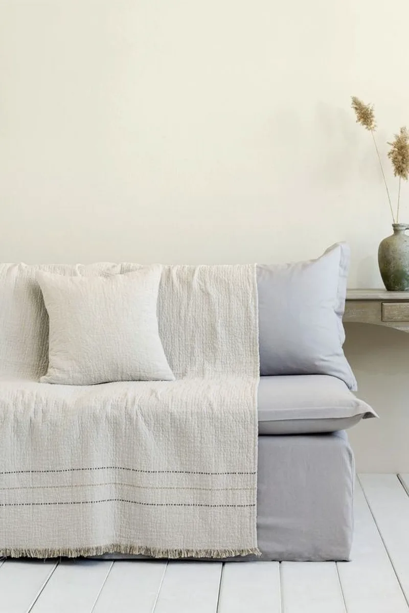 Ριχταρι Τριθεσιου Καναπε Azura Ivory Nima 180x300x0cm Μονόχρωμο