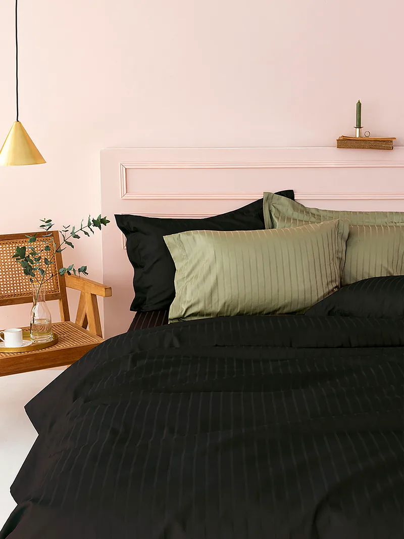 Σεντόνι Υπέρδιπλο 240x270 Sateen Riga BLACK - Palamaiki