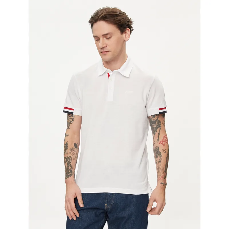Geox Polo M4510L T2649 F1492 Λευκό Regular Fit
