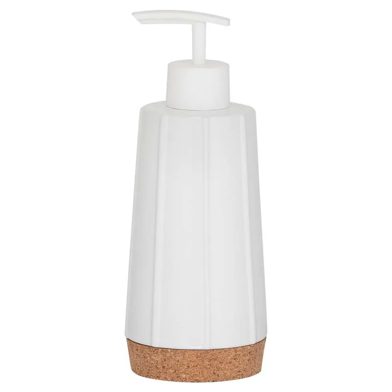 Ντισπένσερ Πορσελάνης 350ml-7,1x20εκ. Cork White Sealskin 362510210 (Υλικό: Πορσελάνη, Χρώμα: Λευκό) - sealskin - sl-362510210