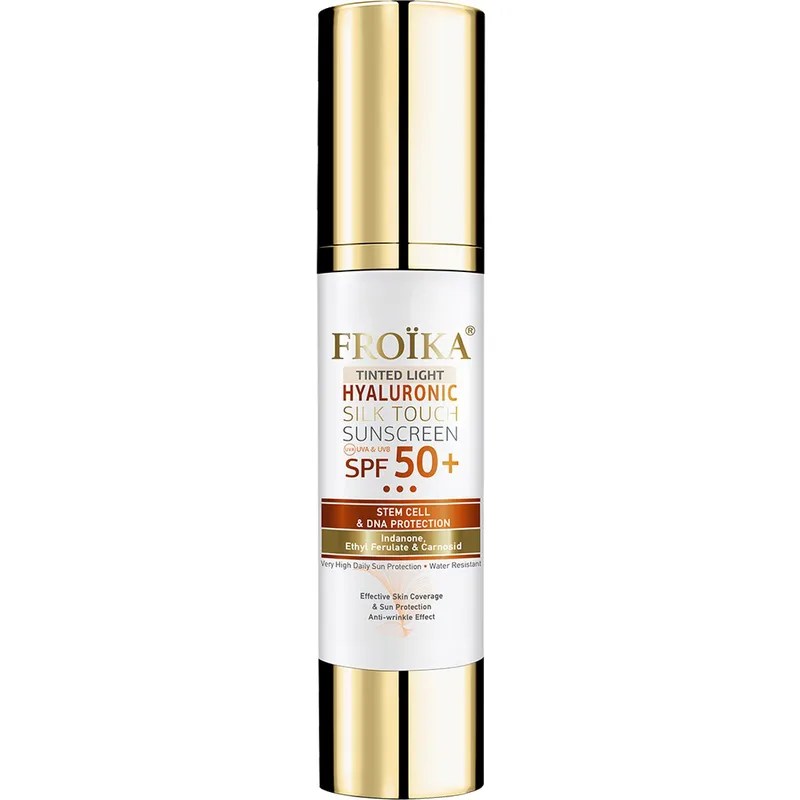 Froika Hyaluronic Silk Touch Tinted Light Sunscreen Spf50+ Αντηλιακή Κρέμα Προσώπου Πολύ Υψηλής Προστασίας με Χρώμα & Υαλουρονικό Οξύ 50ml