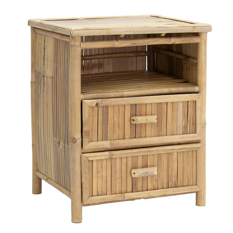 Κομοδίνο Ofra pakoworld bamboo φυσικό 56x46x69εκ - PAKO WORLD - 141-000021