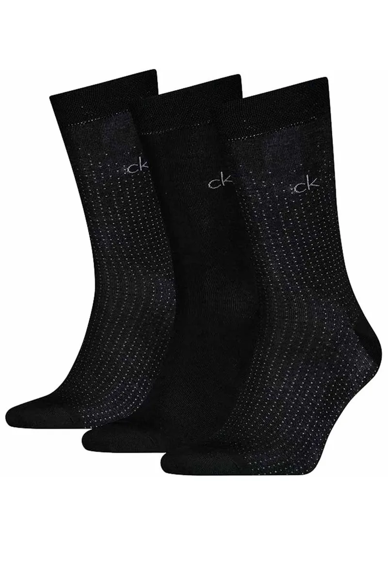 Calvin Klein Ανδρικές κάλτσες σε ειδική συσκευασία CK Men Sock Gift Box Dropneedle Grid (Συσκ. με 3 ζέυγη)-701235981-001