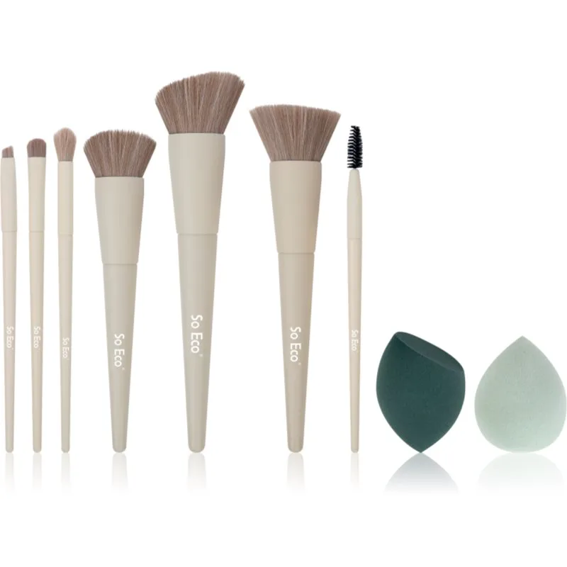 So Eco Exclusive Brush & Sponge Set Complexion Sponge σετ με πινέλα