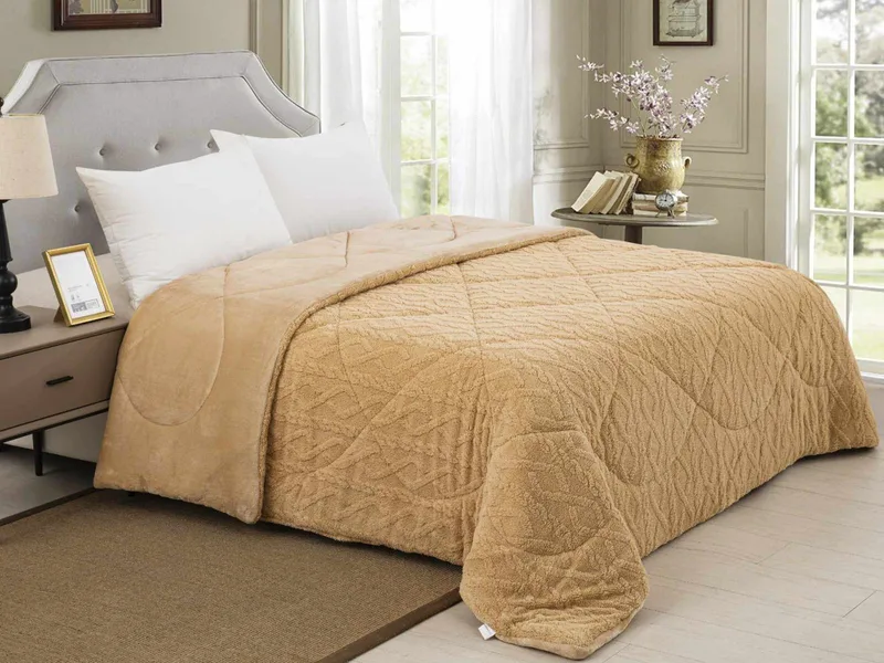 ΚΟΥΒΕΡΤΟΠΑΠΛΩΜΑ ΑΝΑΓΛΥΦΟ SHERPA PATAGONIA ΜΟΝΟ 160X210 LINEAHOME