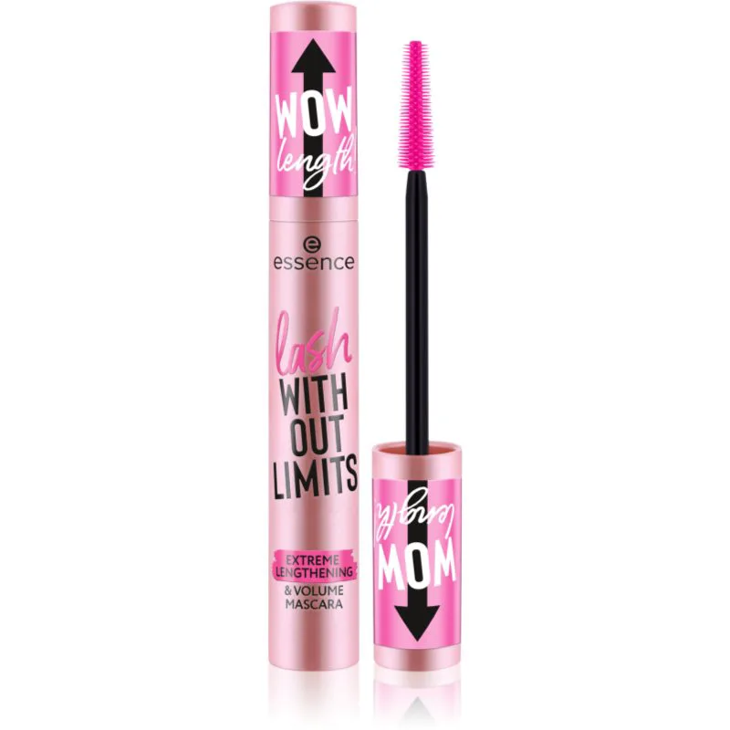 essence lash WITHOUT LIMITS μάσκαρα για όγκο και επιμήκυνση απόχρωση Black 13 ml