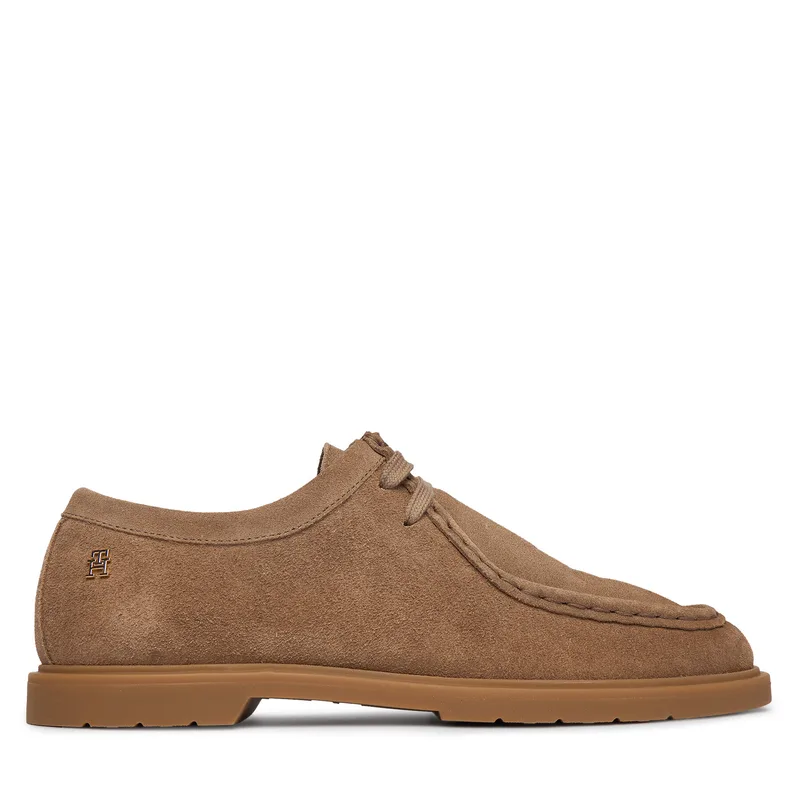Κλειστά παπούτσια Tommy Hilfiger Lightweight Suede Apron Toe FW0FW09262 Μπεζ