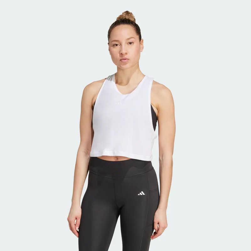adidas Yoga Essentials Cropped Γυναικείο Αμάνικο T-Shirt (9000259712_1539)