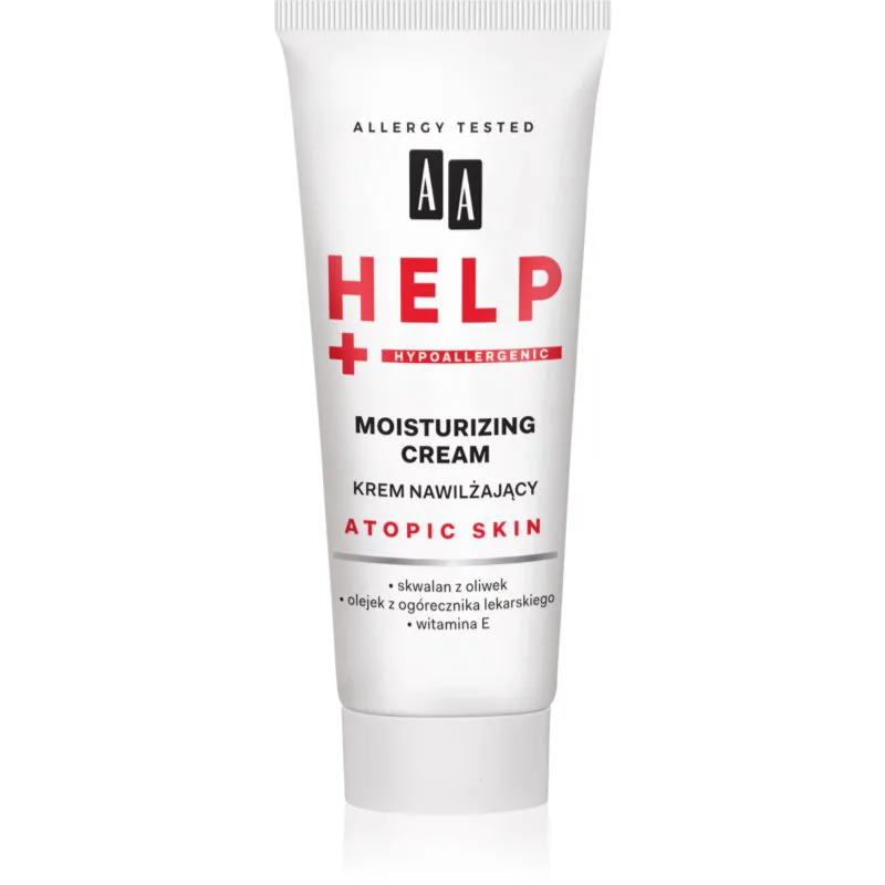 AA Cosmetics Help Atopic Skin ενυδατική κρέμα για ξηρή και ατοπική επιδερμίδα χωρίς άρωμα 50 ml