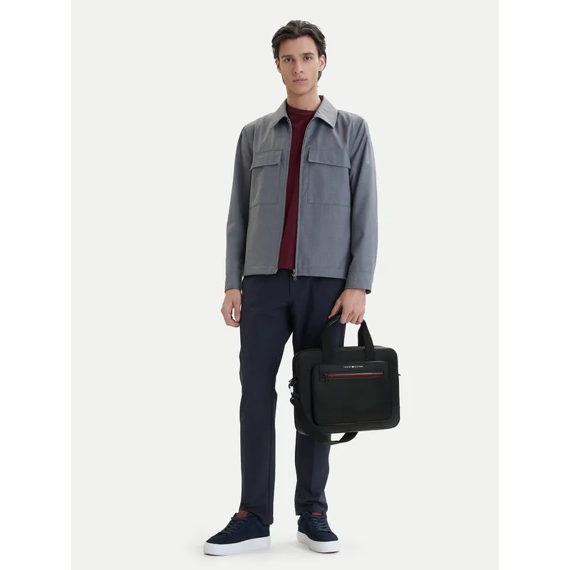 Τσάντα για laptop Tommy Hilfiger Th Foundation Computer Bag AM0AM14158 Μαύρο