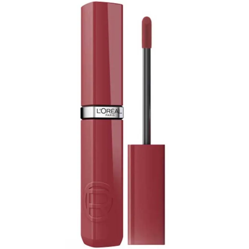L'Oreal Paris Infaillible Laque Resitance Liquid Lipstick Υγρό Λαμπερό Κραγιόν για Έντονο Χρώμα Μακράς Διάρκειας 4.3ml - 412 Rose Affair