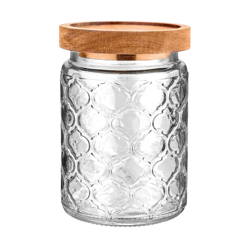 Estia Δοχείο Αποθήκευσης Allure Γυάλινο 700Ml 14X10Cm Ανάγλυφο