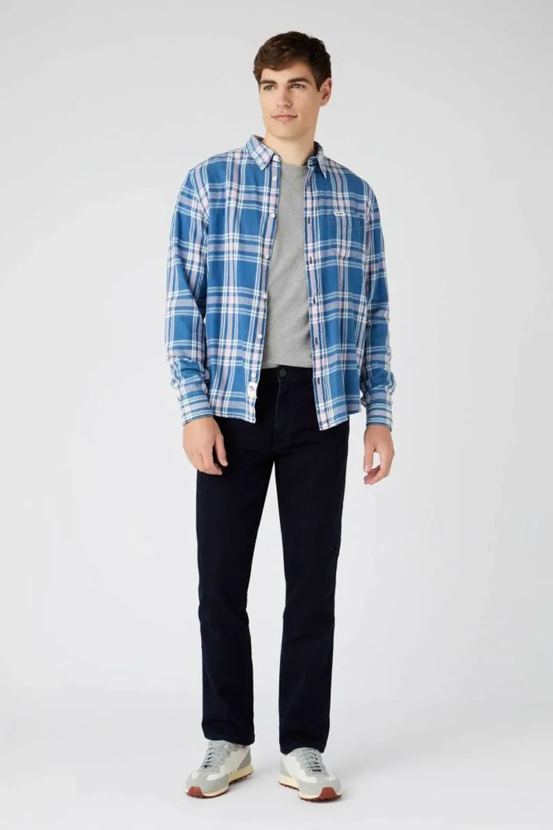 Wrangler® ανδρικό τζιν παντελόνι πεντάτσεπο Straight Fit "Greensboro" - 112127042 Μαύρο