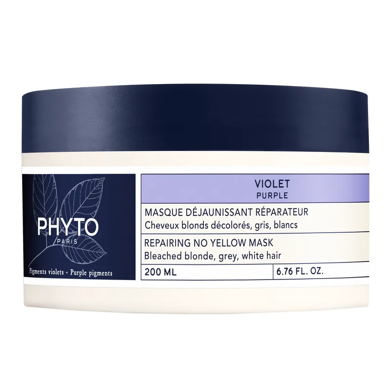 Phyto Purple Repairing No Yellow Mask Μάσκα για Λαμπερά Μαλλιά, Κατά των Κίτρινων Τόνων 200ml