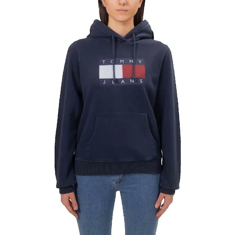 T-shirt με κουκούλα Tommy Hilfiger Sweat Tommy Hilfiger à capuche Regular Flag bleu
