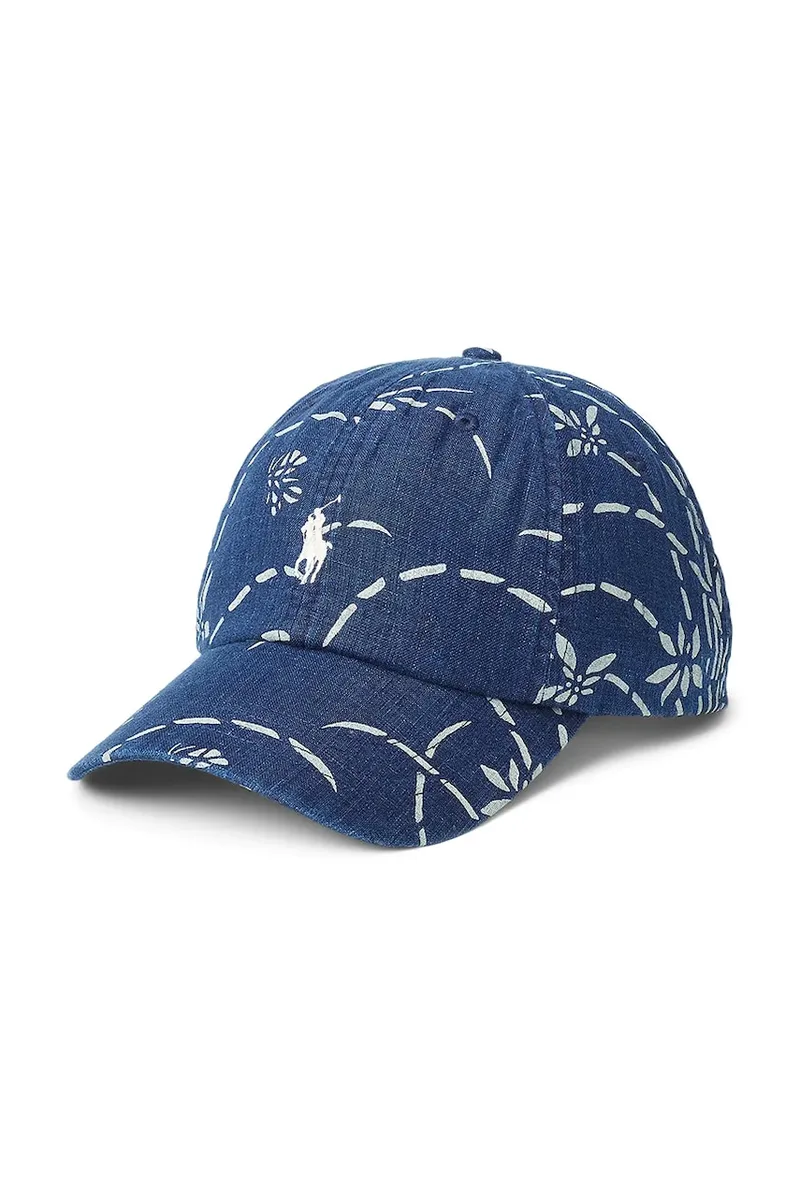 Λινό καπέλο του μπέιζμπολ Polo Ralph Lauren