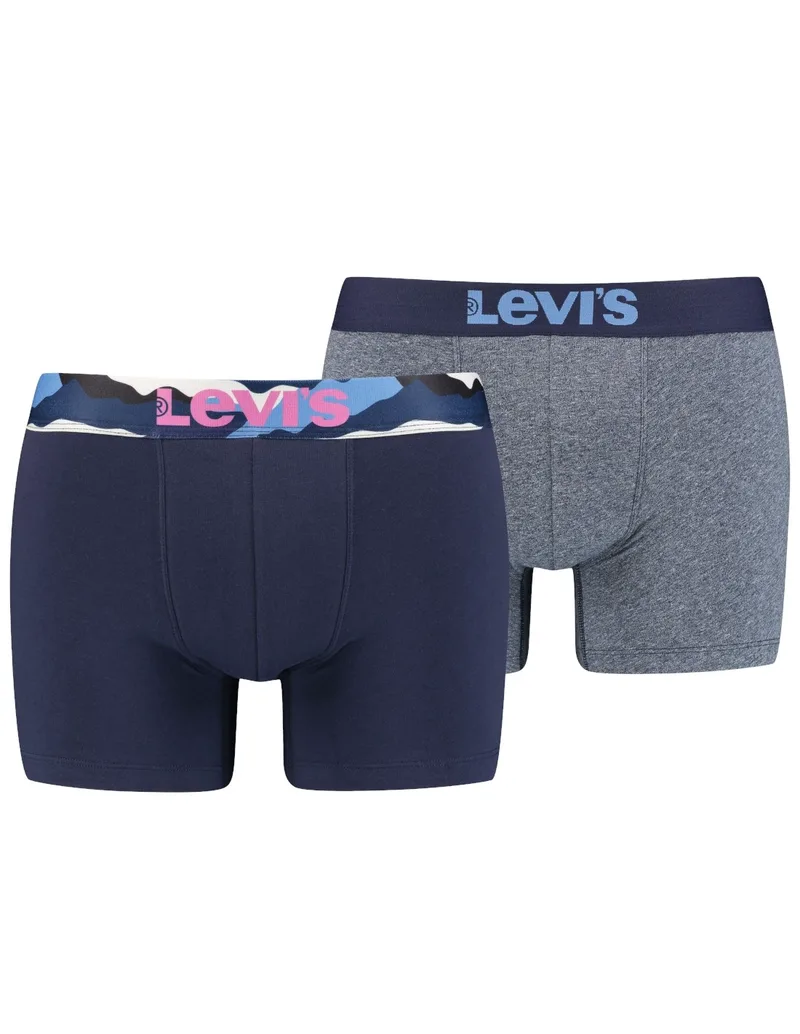 Levi"s Ανδρικά Μποξεράκια Μπλε / Γκρι 2Pack 37149-0591