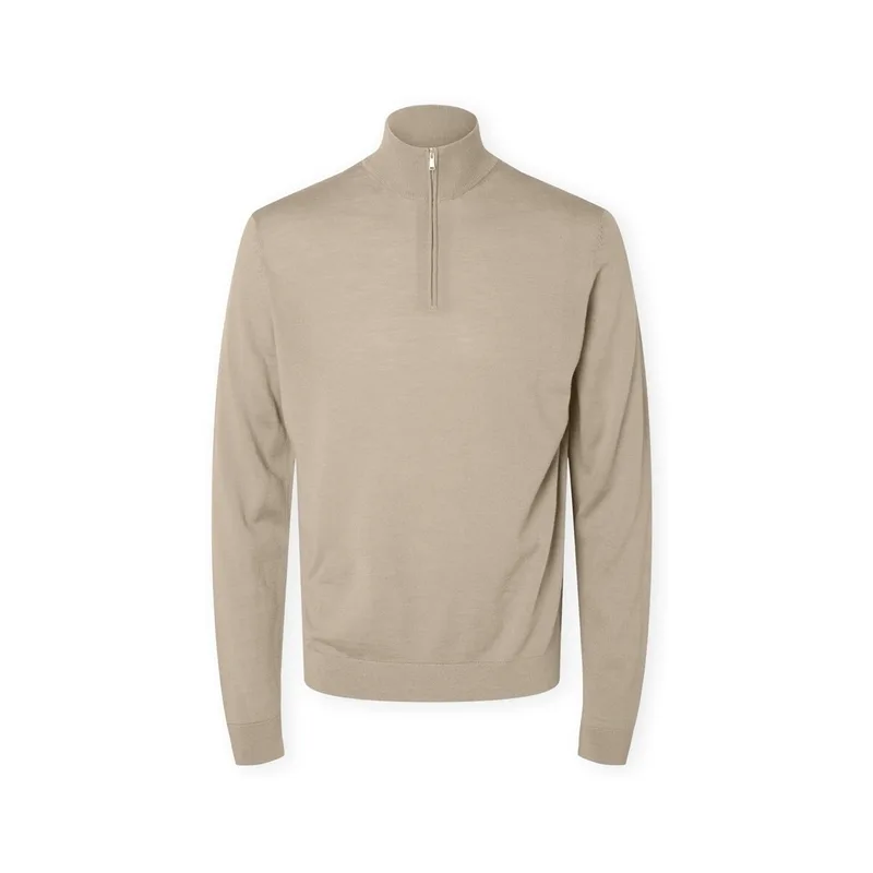 Πουλόβερ Selected Noos Tray Half Zip Knit - Kelp